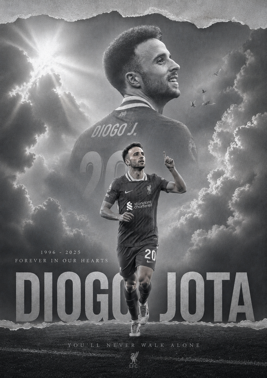 Diogo Jota memorial football poster