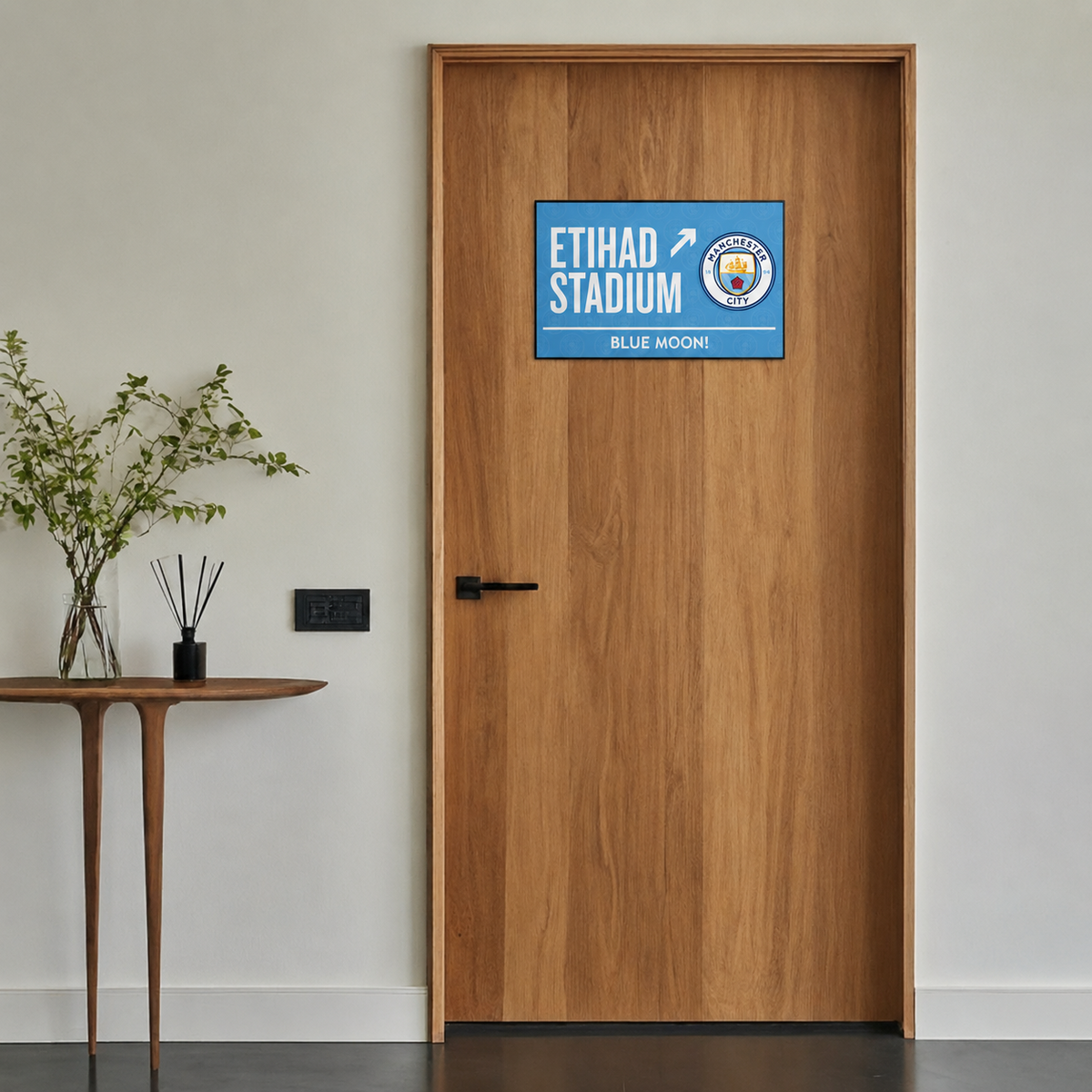 Etihad Stadium Manchester City Door Sign