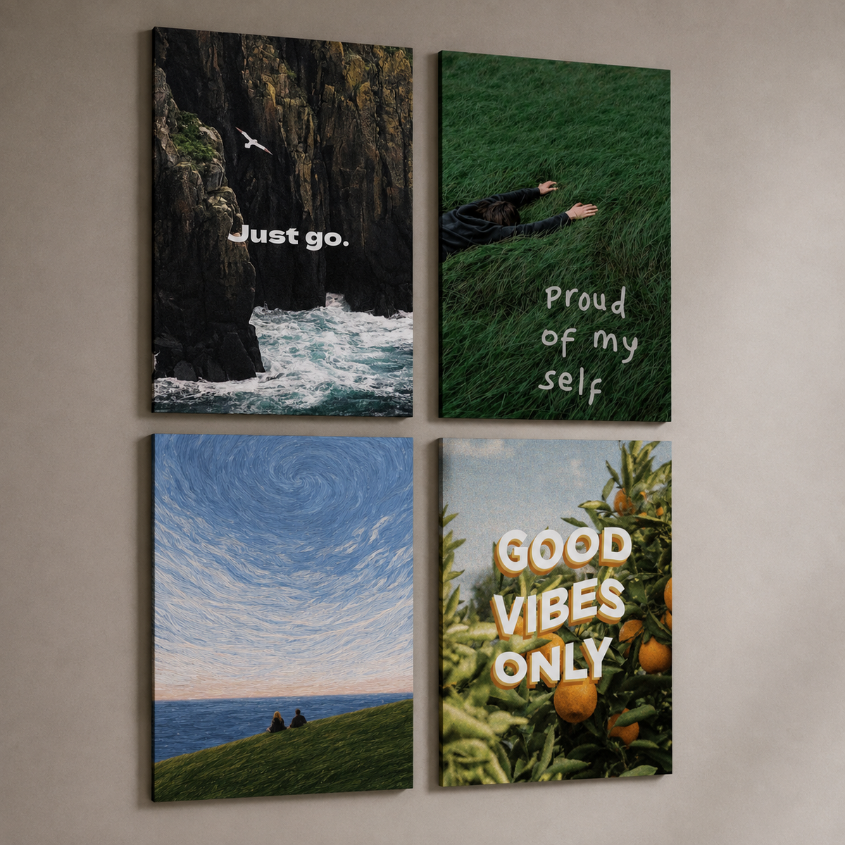Good Vibes Nature 4 Piece Poster Set