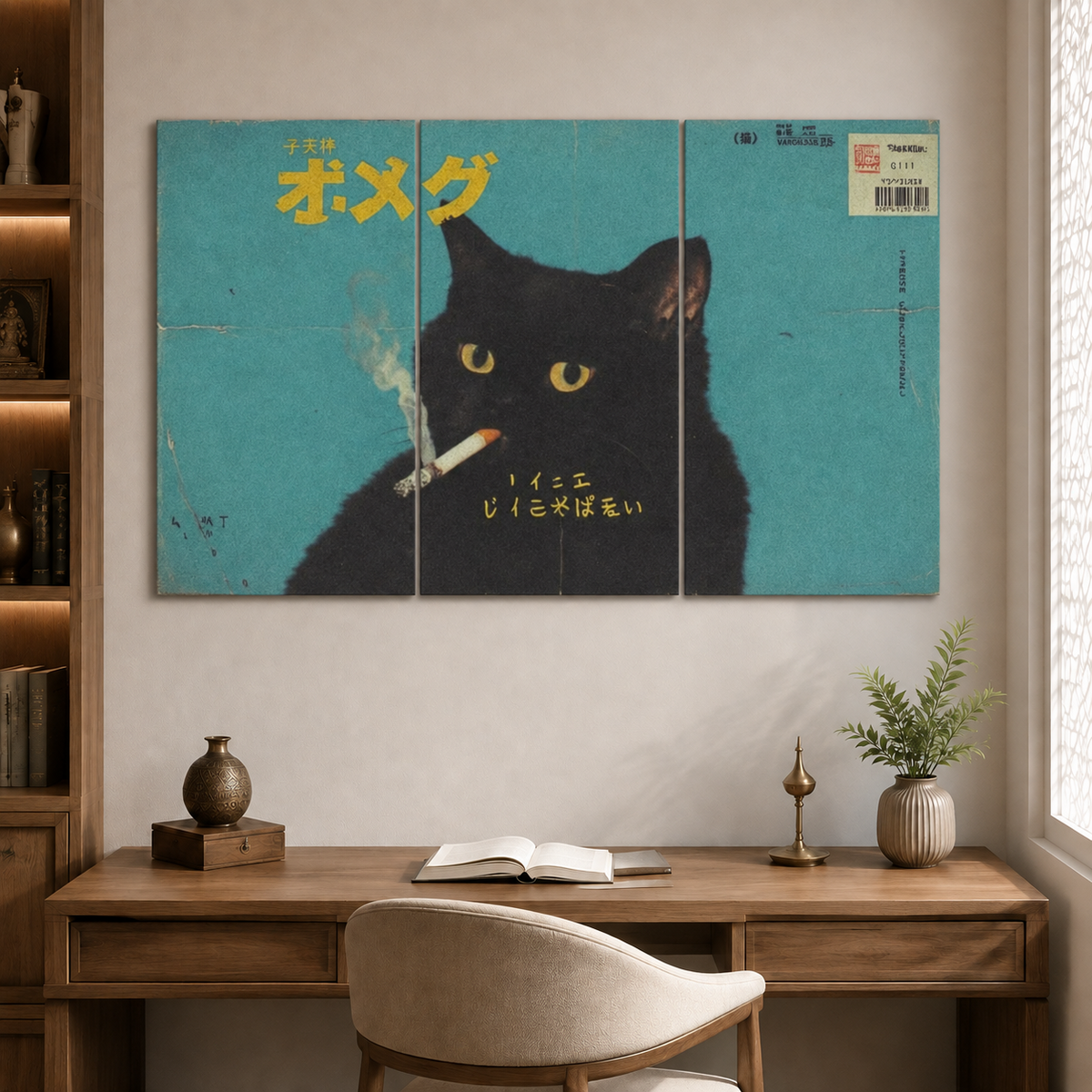 Japanese Black Cat 3 Split Poster Set