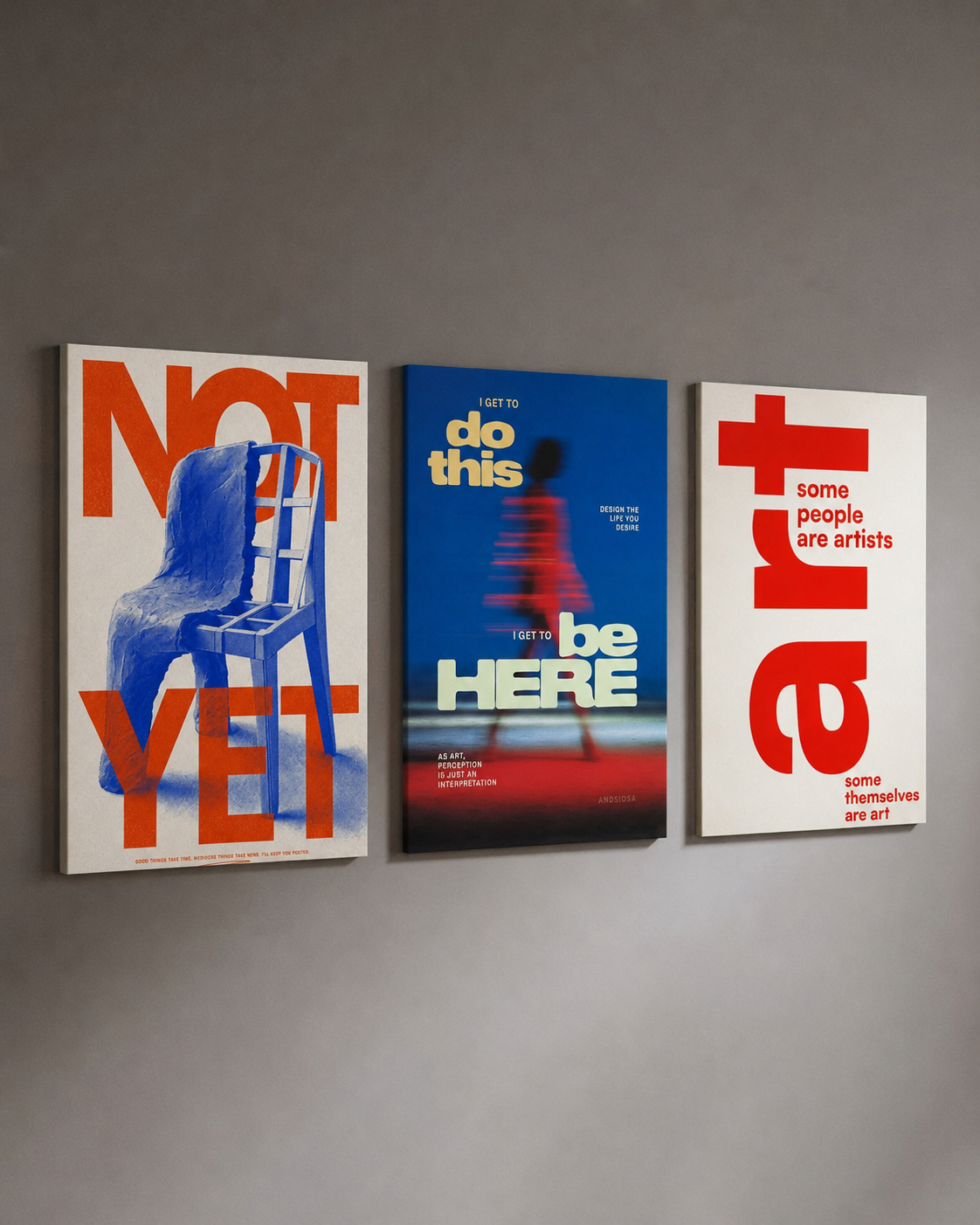 Not Yet 3 Piece Poster Set