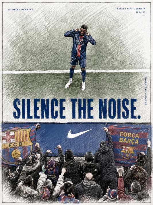 Ousmane Dembele Silence the Noise football poster