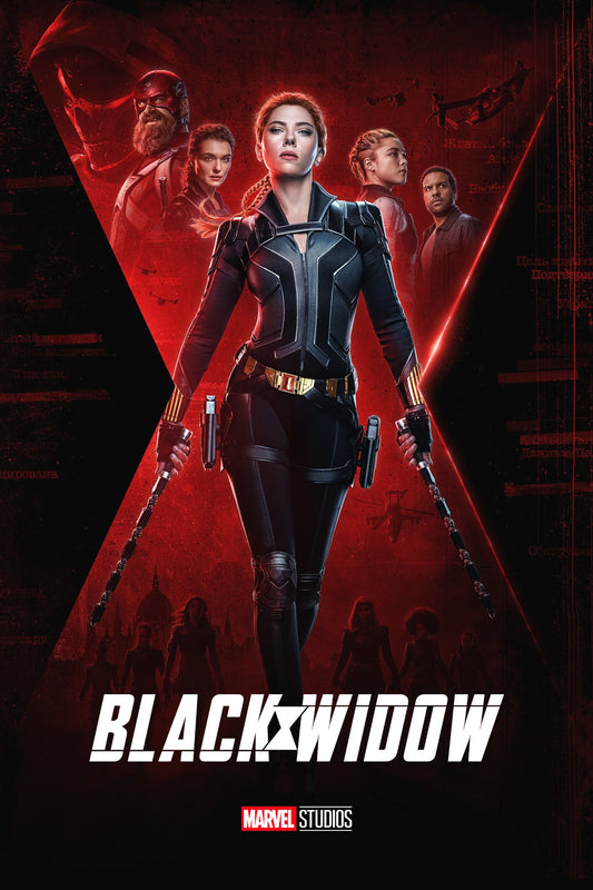 Black Widow superhero MDF poster