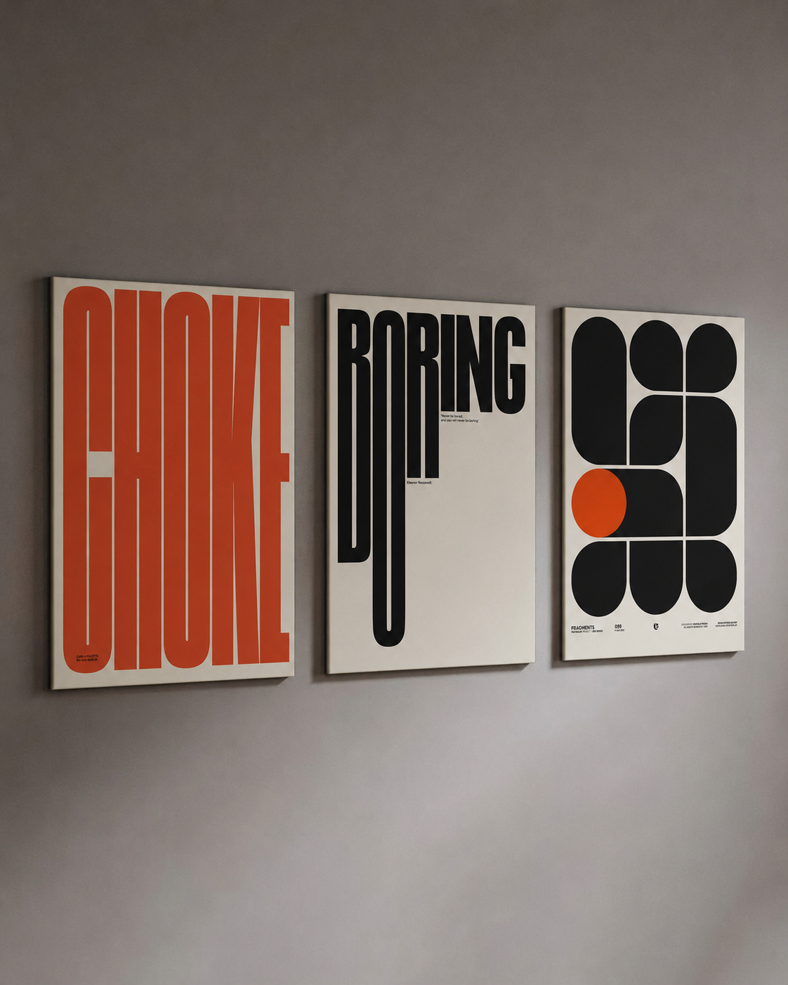 Unique Not Boring 3 Piece Poster Set