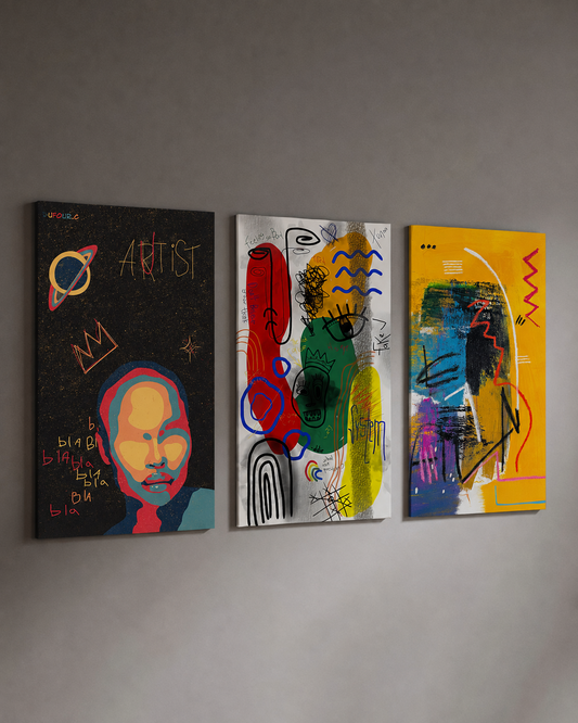 Abstract Artist 3 Piece Poster Set