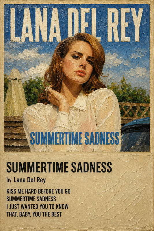 Summertime Sadness music wall poster artwork