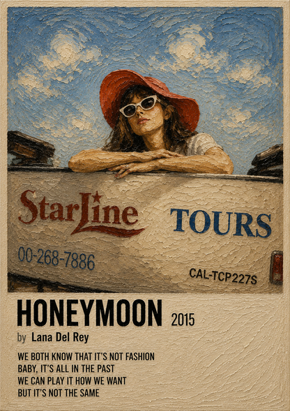 Honeymoon music wall poster artwork