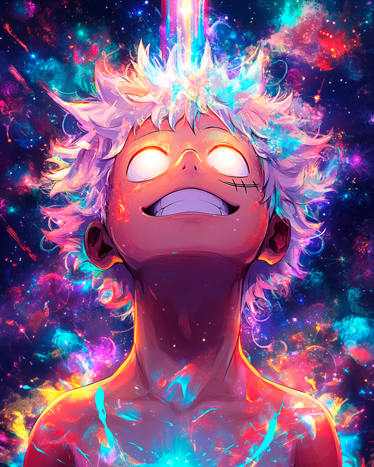 Luffy cosmic awakening anime wall poster