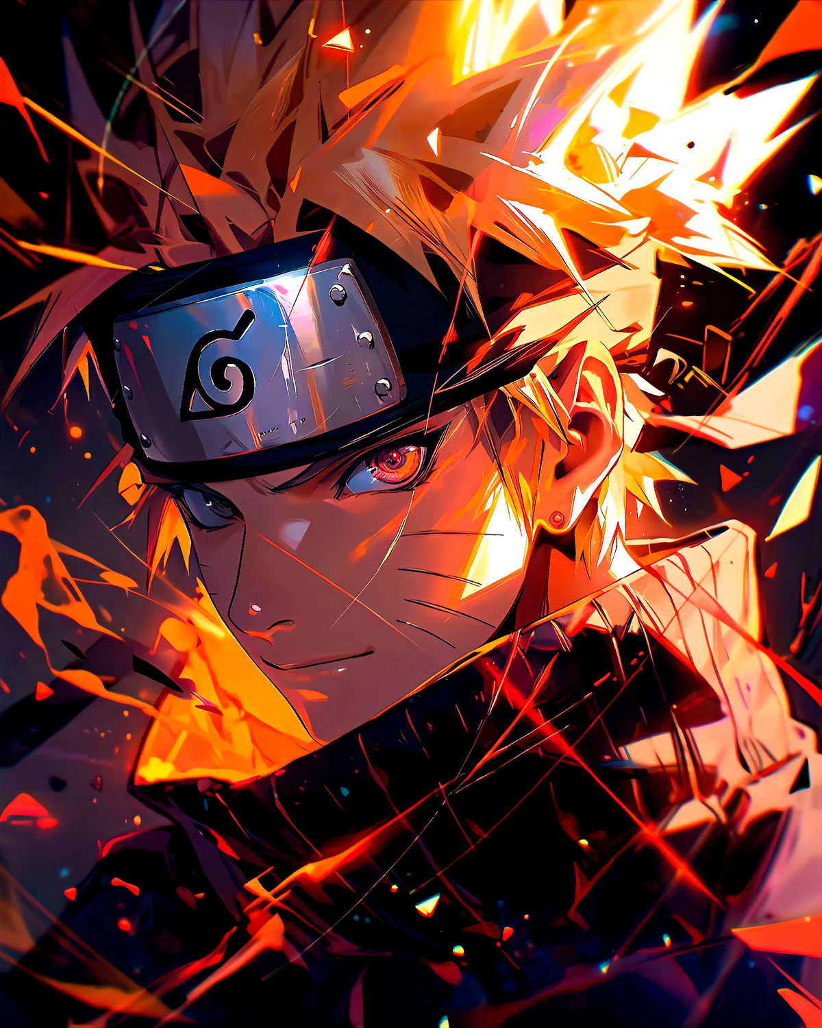 Naruto inferno focus anime wall poster