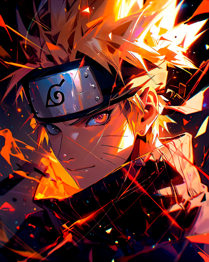 Naruto inferno focus anime wall poster