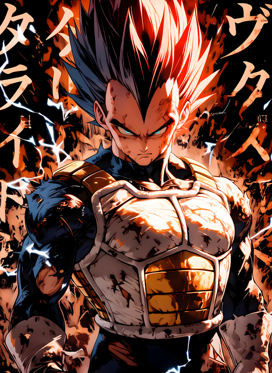 Vegeta battle pride anime wall poster