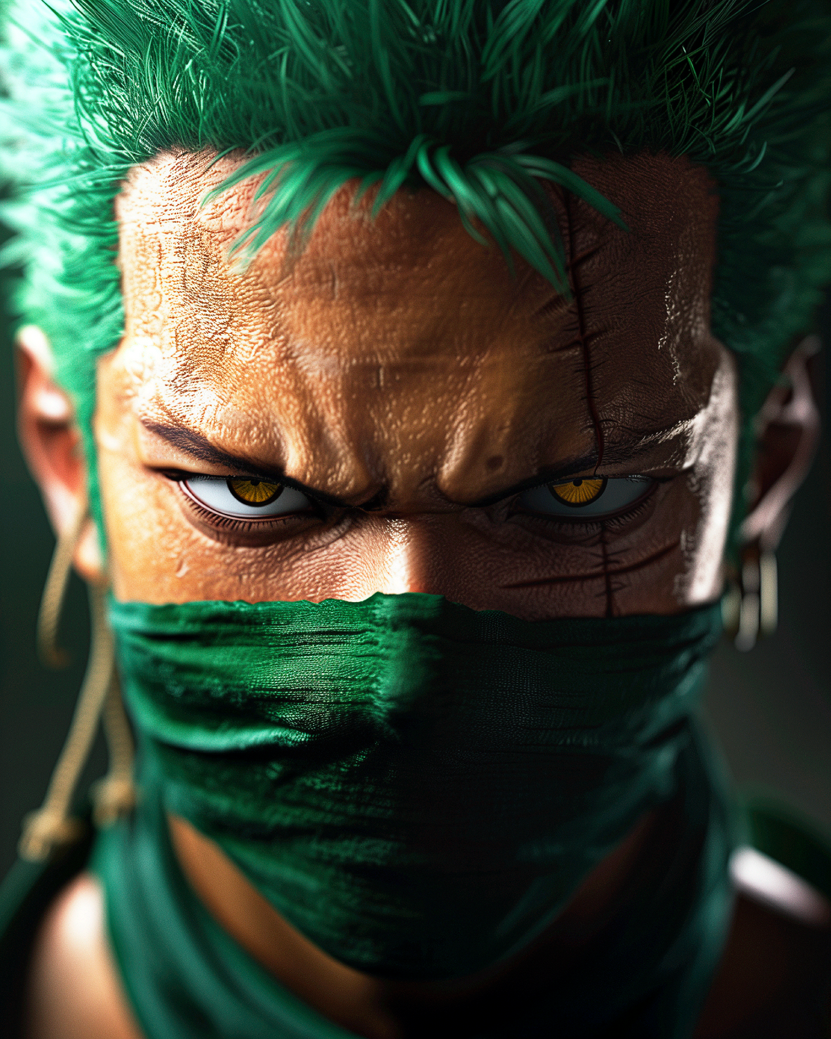 Zoro emerald gaze anime wall poster