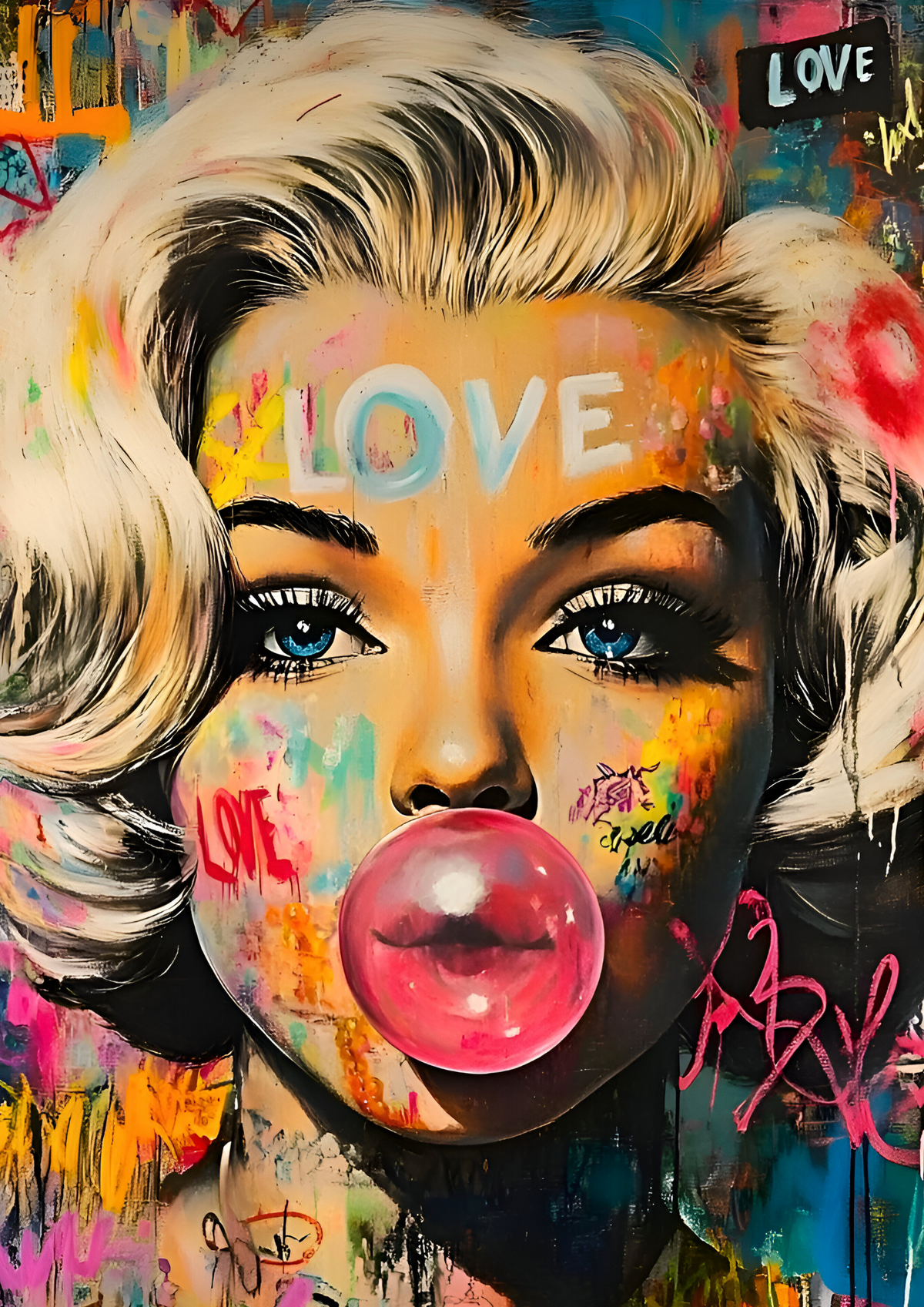 Aura Grafiti Pop Love poster
