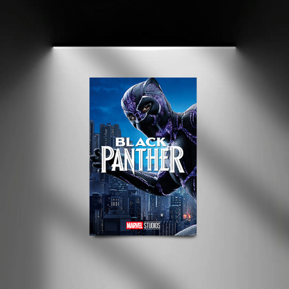 Black Panther spotlight wall mockup