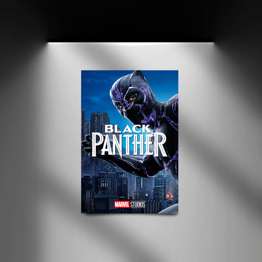 Black Panther spotlight wall mockup