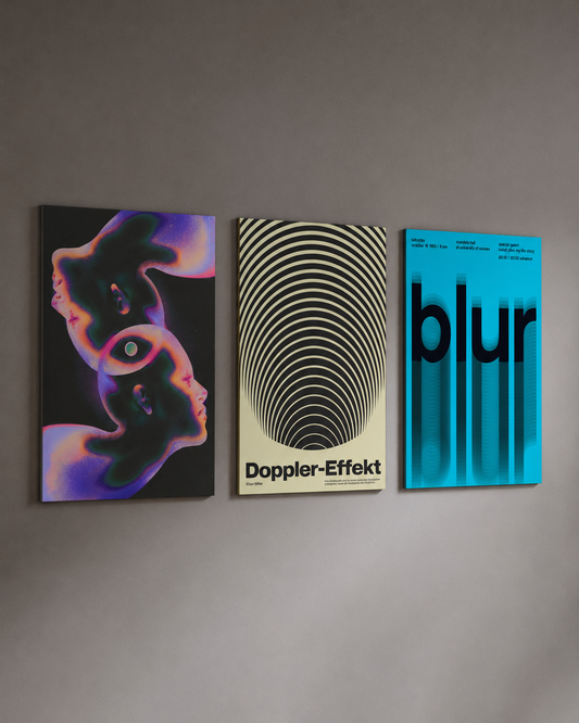 Blur Effect 3 Piece Poster Set