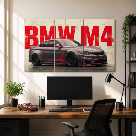 BMW M4 Cars 3 Split Poster Set