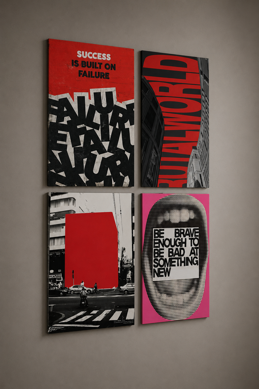 Built On Failure 4 Piece Poster Set