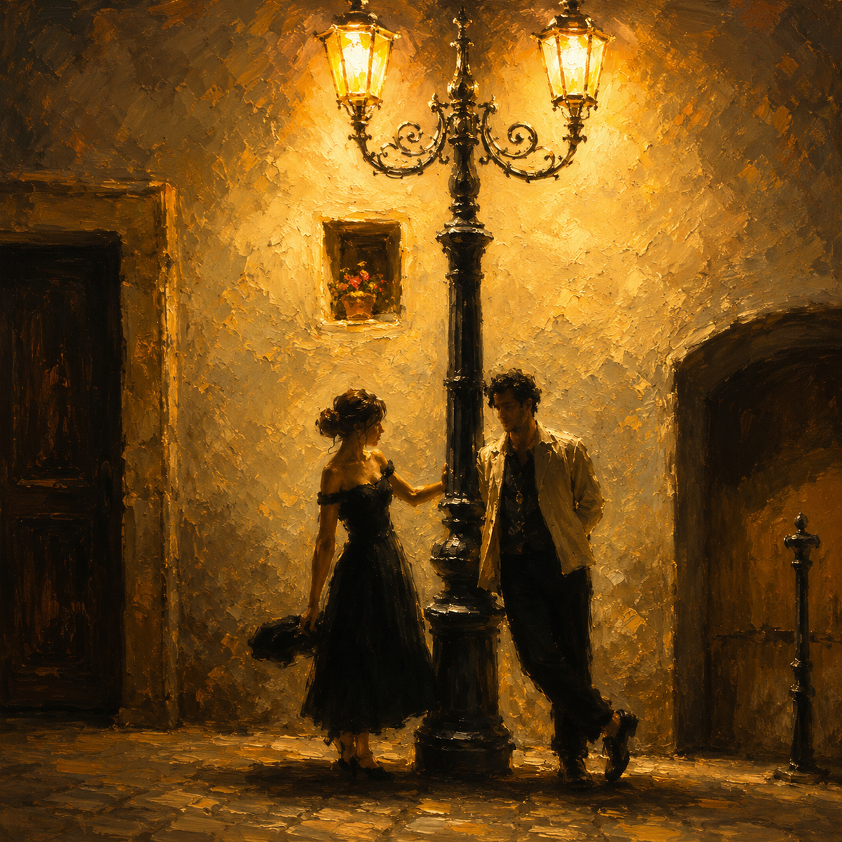 Old Street Glow romantic wall poster artwork