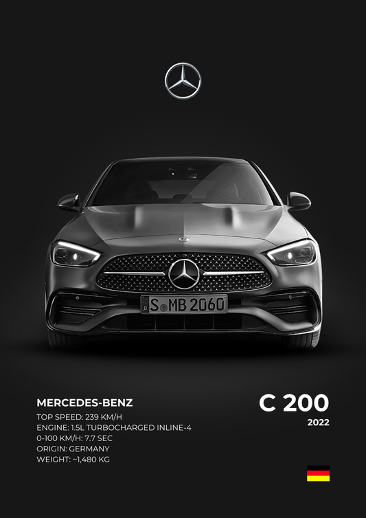 Mercedes-Benz C 200 automotive poster
