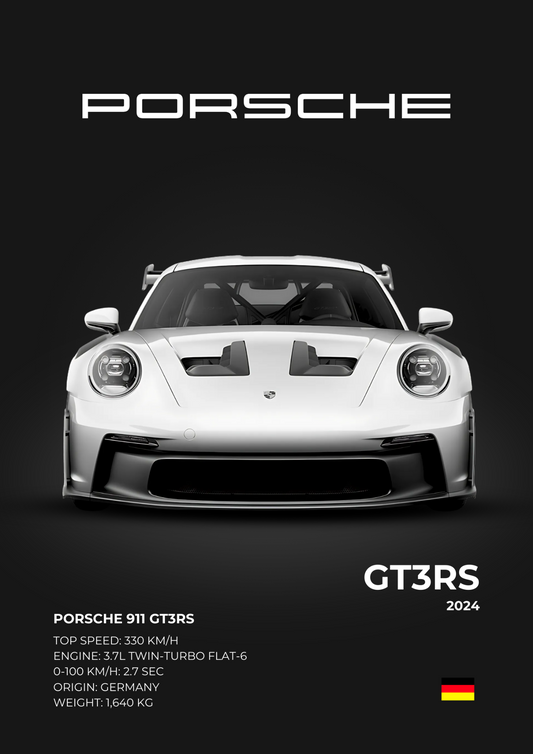 Porsche 911 GT3RS automotive poster