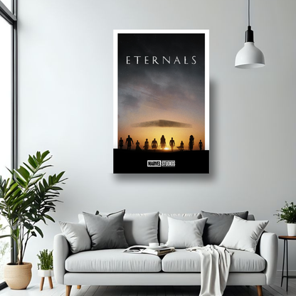 Eternals MDF wall poster room mockup