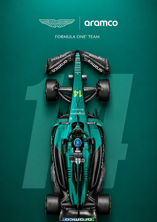 F1 Fever Aston Martin poster