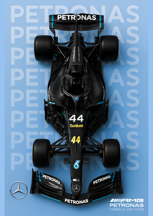 Petronas Formula One number 44 top view poster