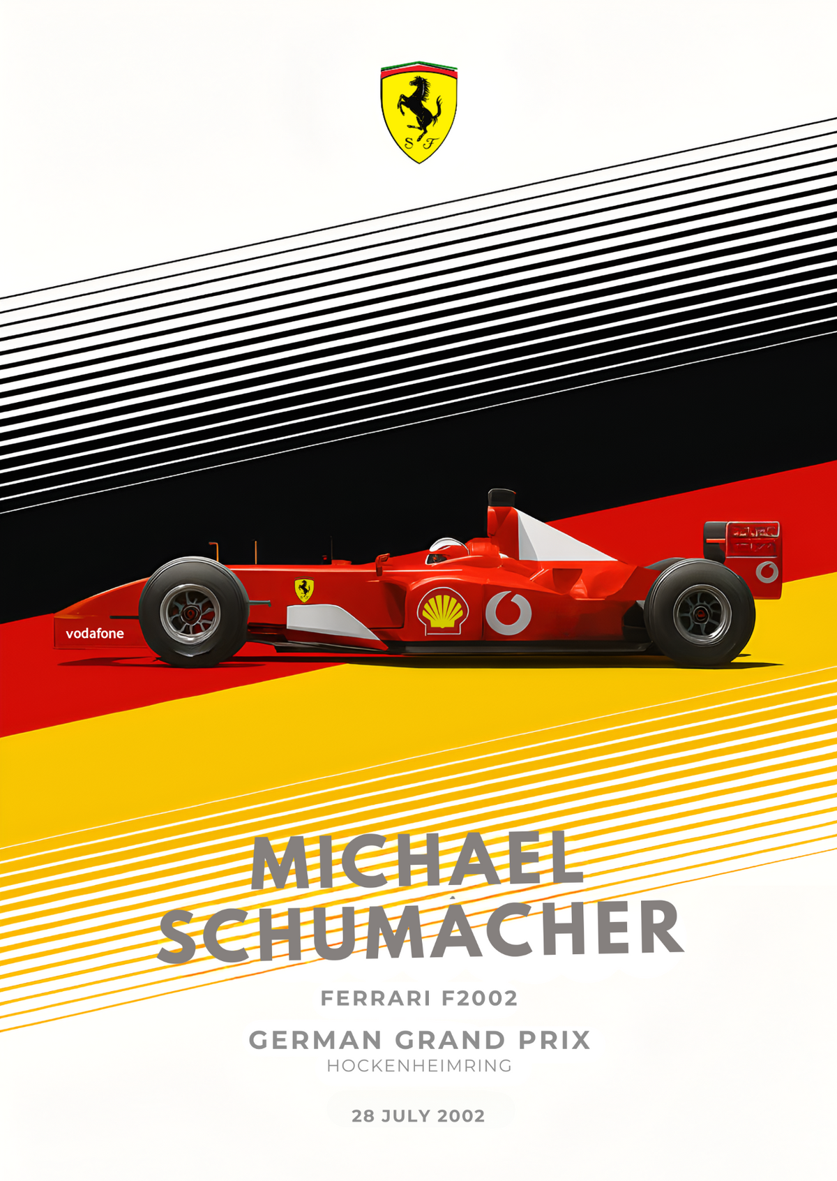 Michael Schumacher Ferrari F2002 German Grand Prix poster