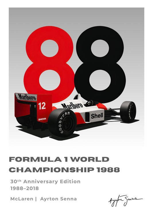 Ayrton Senna 1988 Formula One championship poster