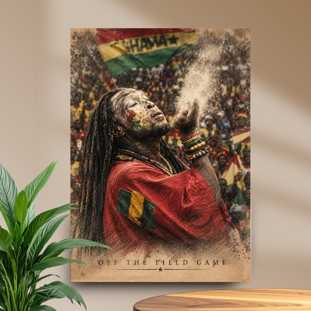 Ghana Off the Field Game wall poster mockup