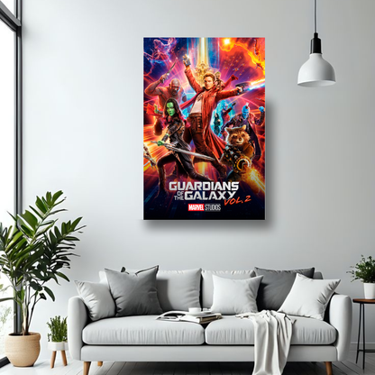 Guardians of the Galaxy Vol. 2 MDF wall poster room mockup