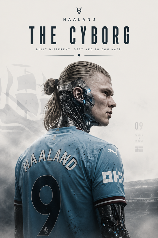 Erling Haaland The Cyborg football poster