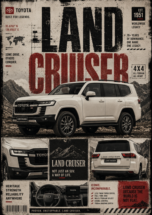 Land Cruiser car wall poster artwork