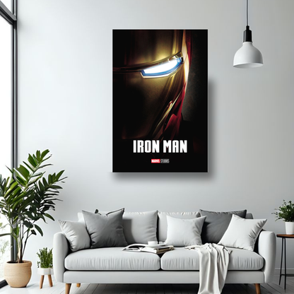 Iron Man MDF wall poster room mockup