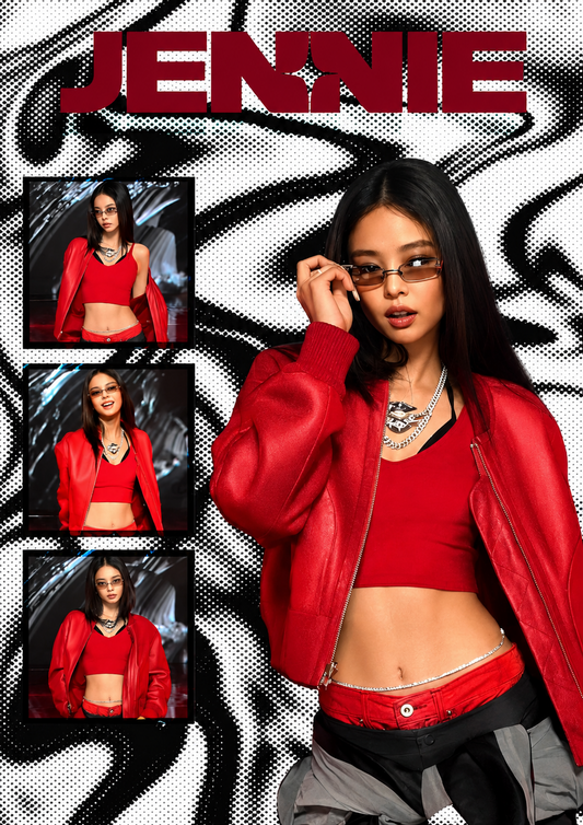 Jennie red fashion poster