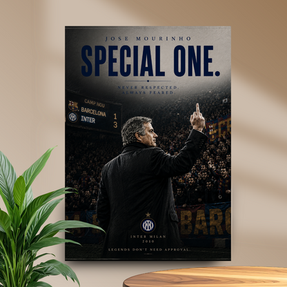 Jose Mourinho The Special One wall poster mockup