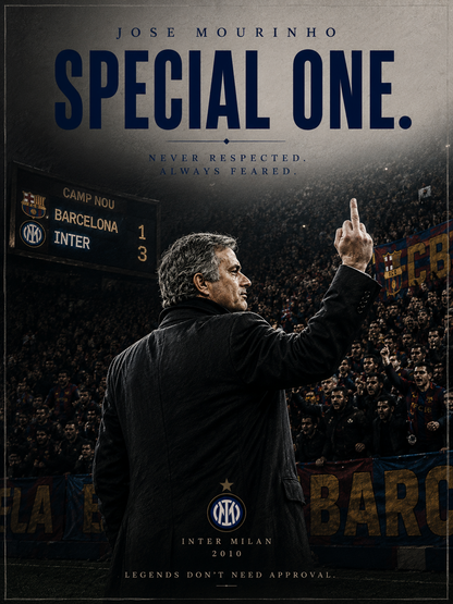 Jose Mourinho Special One football poster