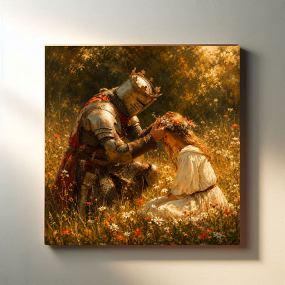 Knight’s Gentle Promise canvas close-up wall mockup