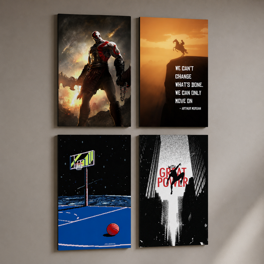 Kobe Mamba Mentality 4 Piece Poster Set