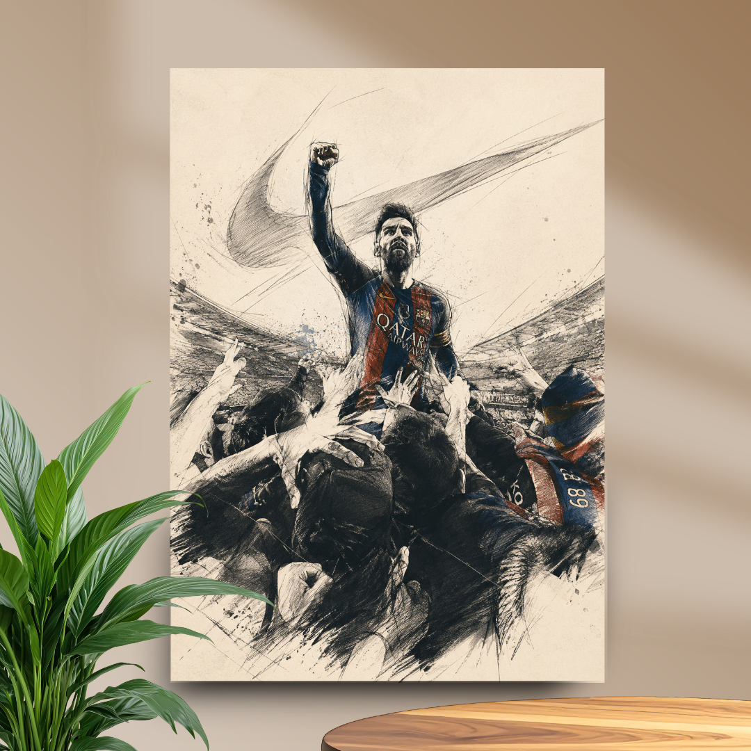 Lionel Messi Magician wall poster mockup