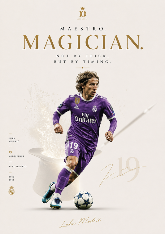 Luka Modric Magician football poster