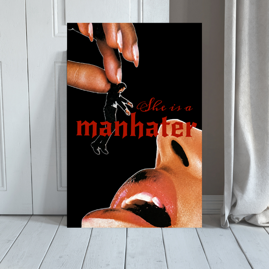 She Is a Manhater poster room mockup