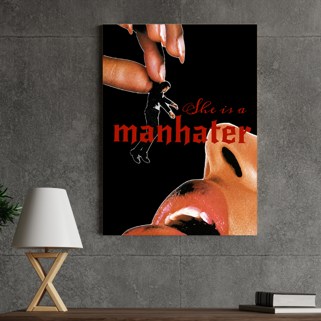 She Is a Manhater poster wall mockup