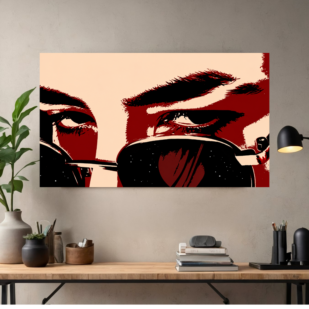 Red Gaze MANHATER poster second room mockup