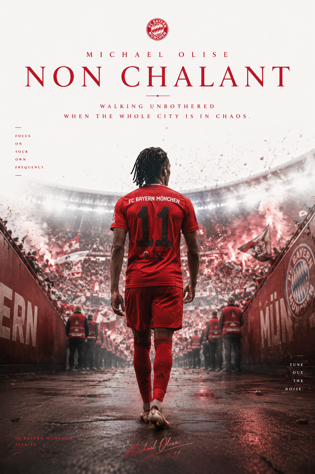 Michael Olise Non Chalant football poster
