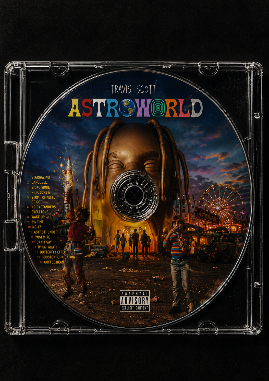Astroworld music CD MDF poster