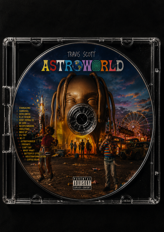 Astroworld music CD MDF poster