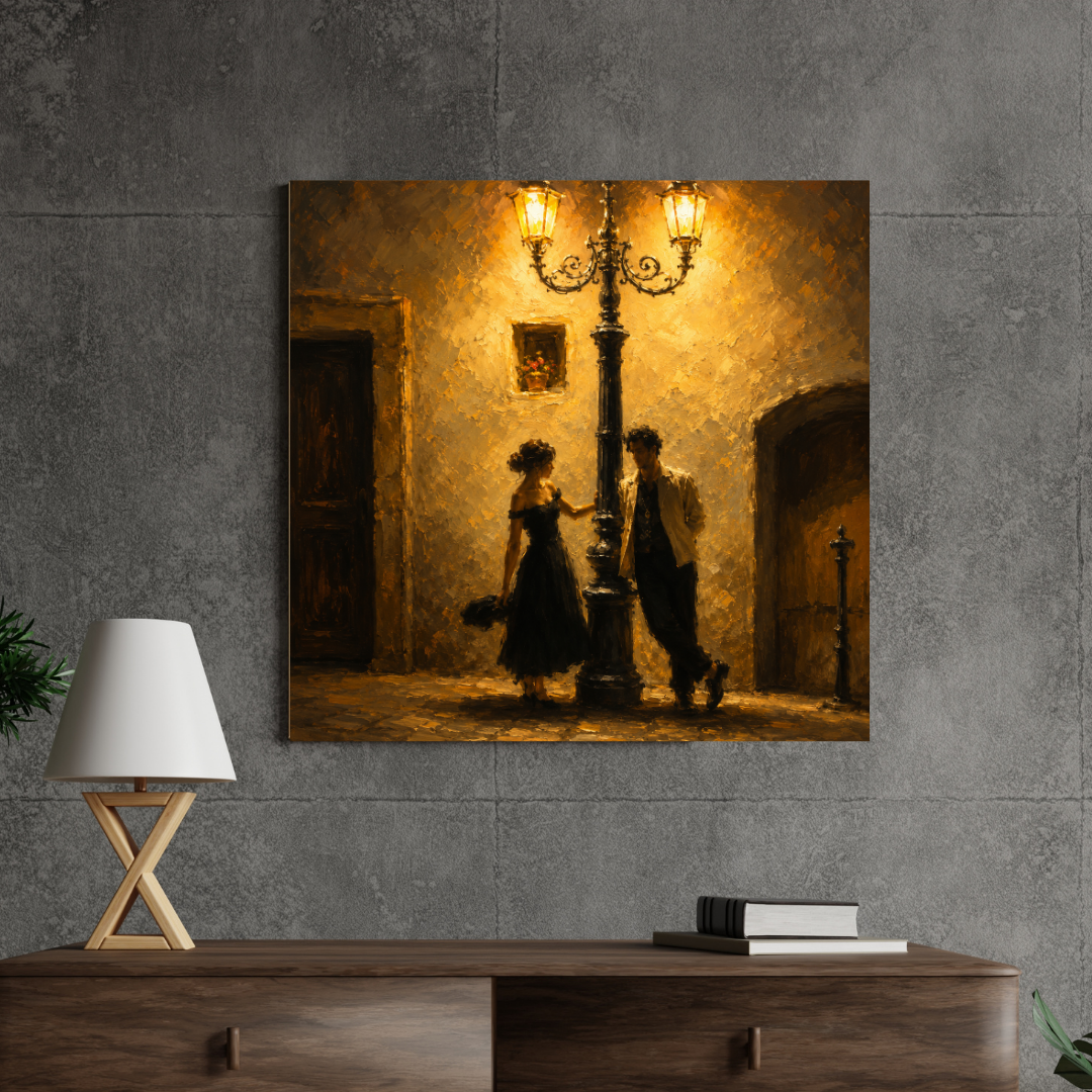 Old Street Glow canvas wall art room mockup