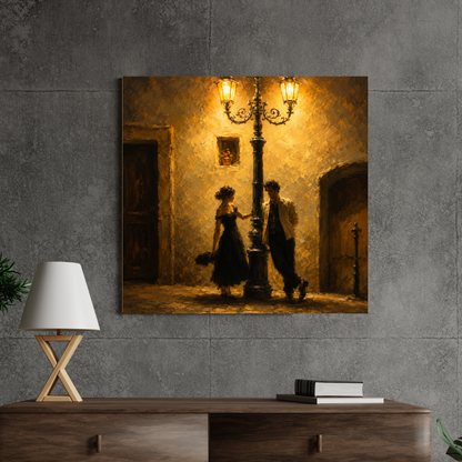 Old Street Glow canvas wall art room mockup